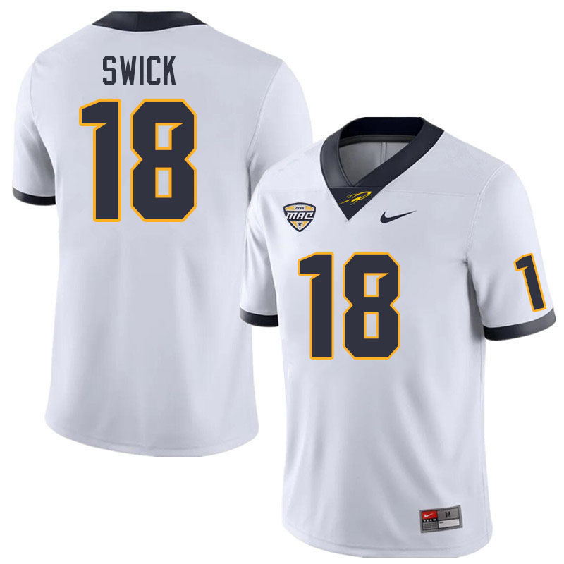 Toledo Rockets #18 Gene Swick College Football Jerseys Stitched Sale-White